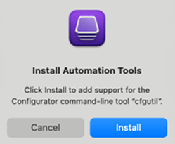 The Install Automation Tools confirmation pop-up