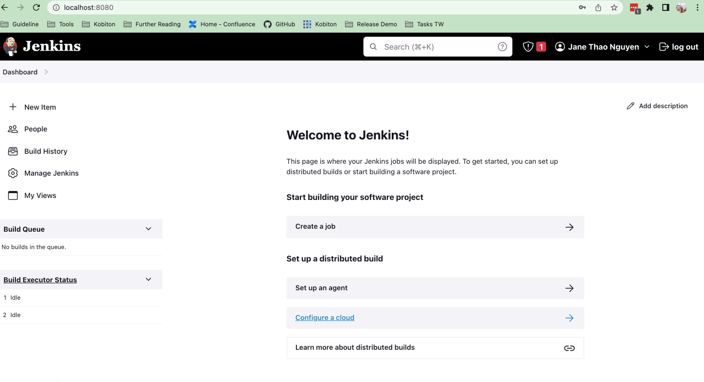 Open Jenkins in the browser