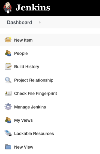 Select New Item option in Jenkins