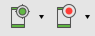 Toolbar controls to start or stop recording mobile test steps.