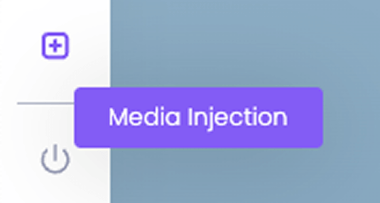 The media injection button in a manual session.
