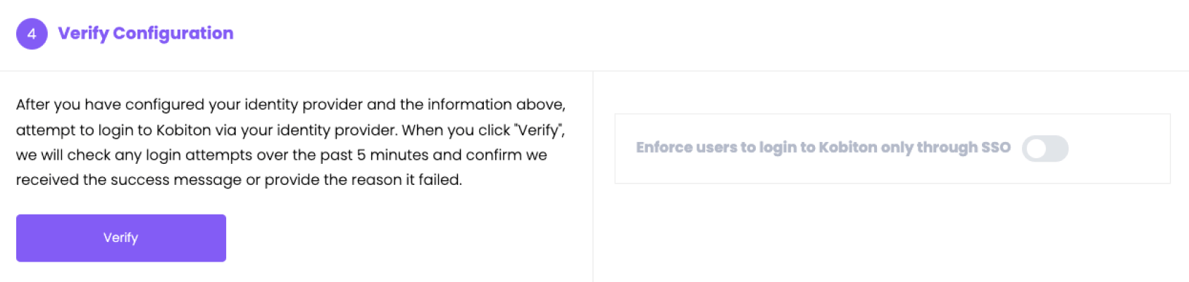 The Verify button under Verify Configuration