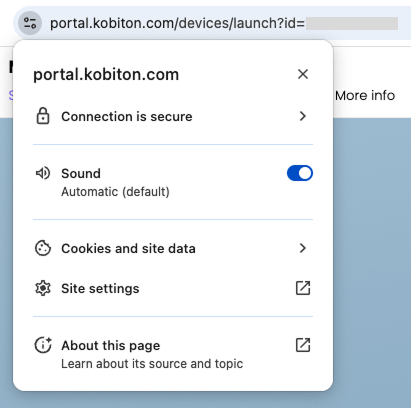 The Sound permission in Chrome site settings